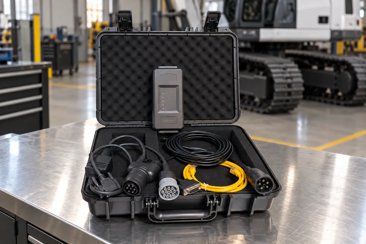Caterpillar uyumlu diagnostik bağlantı seti — temsili tanıtım görseli
